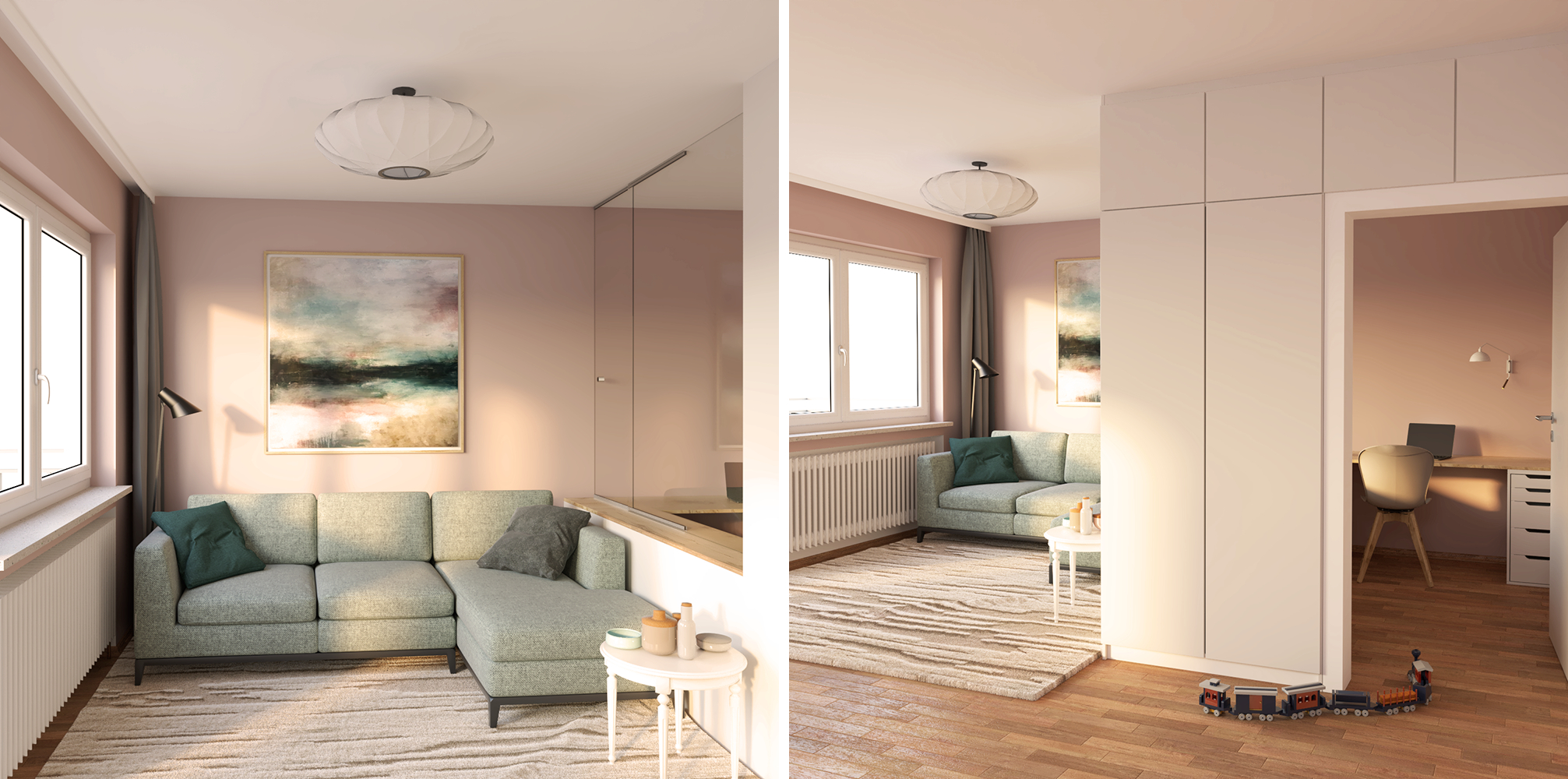 Kleines Wohnzimmer Einrichten Mit Ikea - Home-Office Als Raum Im Raum throughout Ikea Kleines Wohnzimmer
