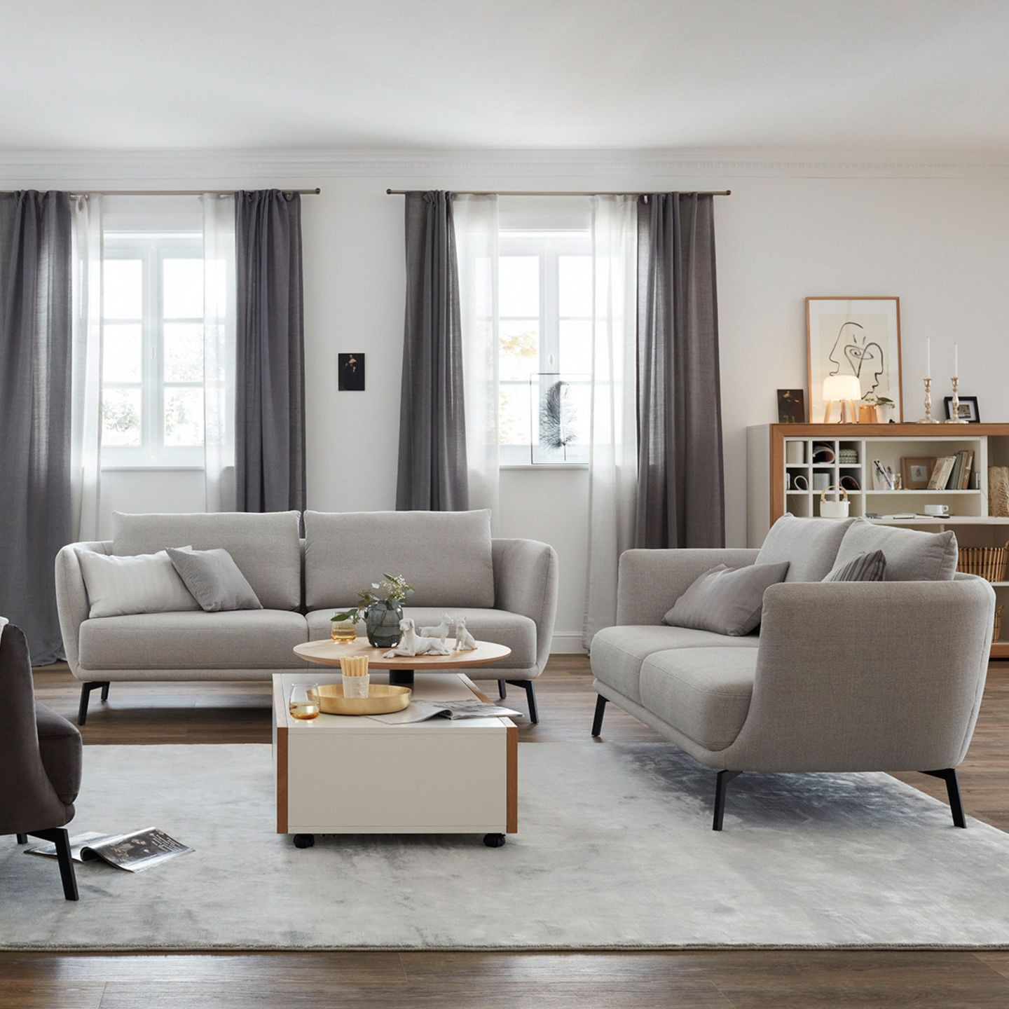 Wohnzimmer In Grau Und Creme - [Schöner Wohnen] pertaining to Wohnzimmer Gestalten Grau